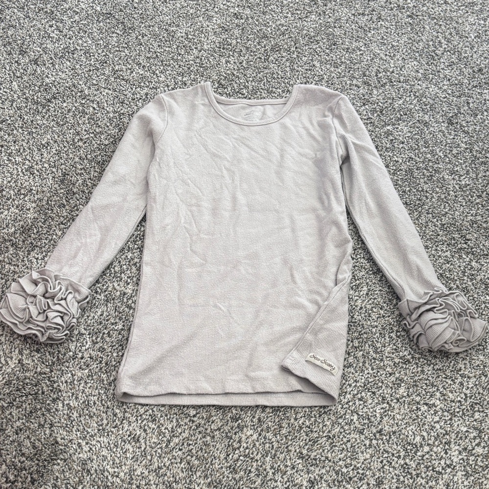 Stylish Gray Long Sleeve Kids Tee